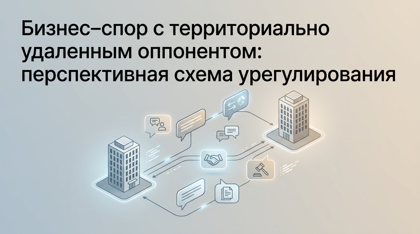 Бизнес-спор с территориально удаленным оппонентом: перспективная схема урегулирования