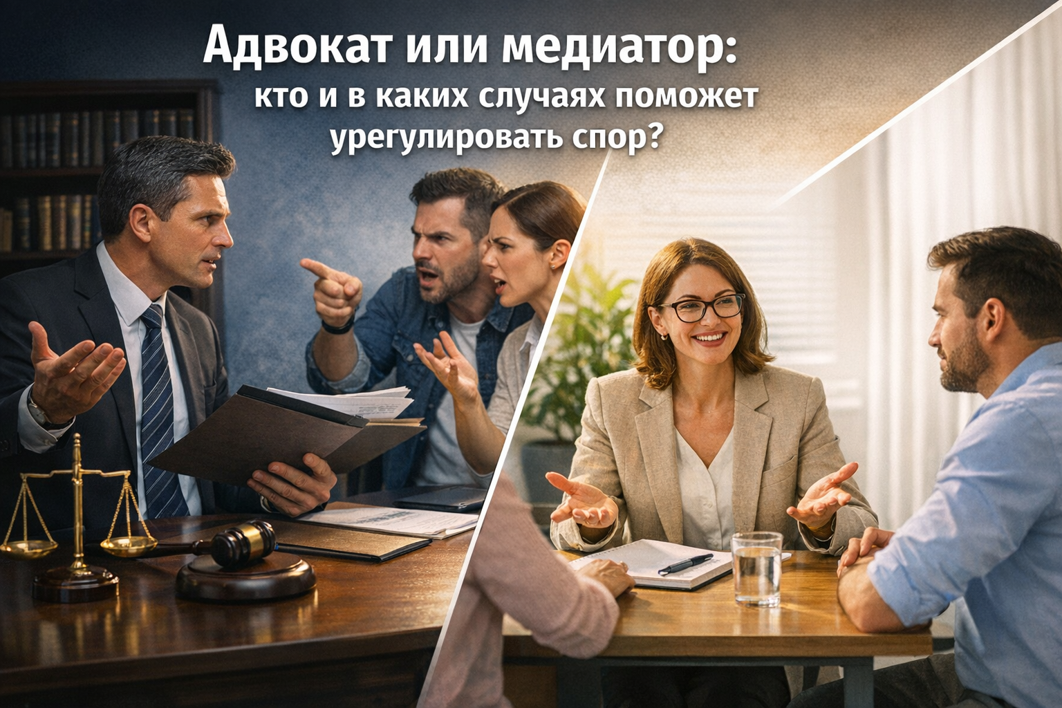 Адвокат или медиатор: кто и в каких случаях поможет урегулировать спор?