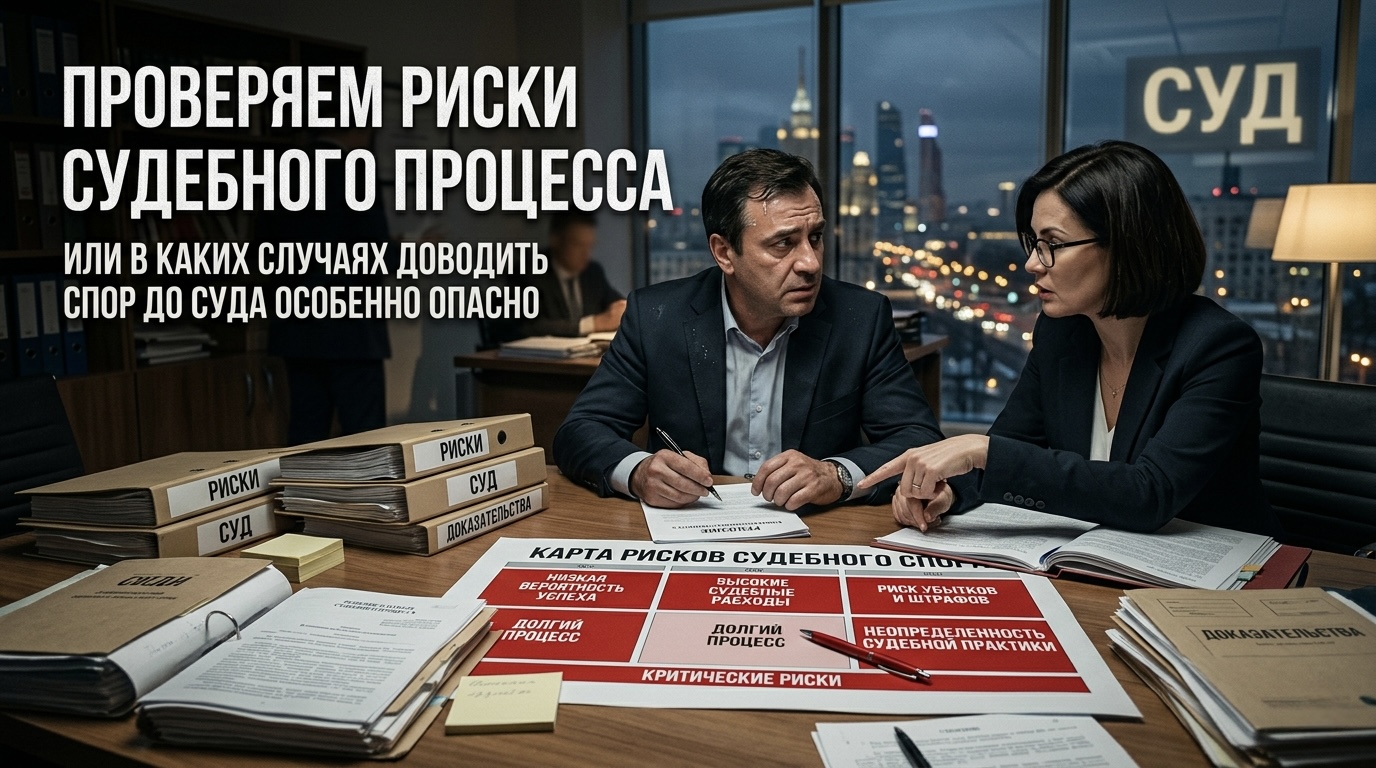 Проверяем риски судебного процесса, или в каких случаях доводить спор до суда особенно опасно